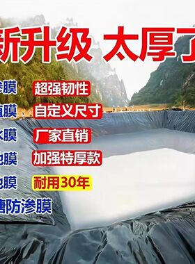 鱼塘专用膜鱼塘护坡防渗膜加厚农用塑料地膜养殖蓄水池黑色防水布