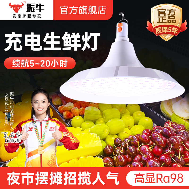 充电式生鲜灯夜市摆摊停电应急充电灯led新国标隐形红熟食水果灯