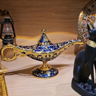 阿拉丁神灯家用复古东南亚工艺品轻奢创意书房许愿灯俄罗斯摆件