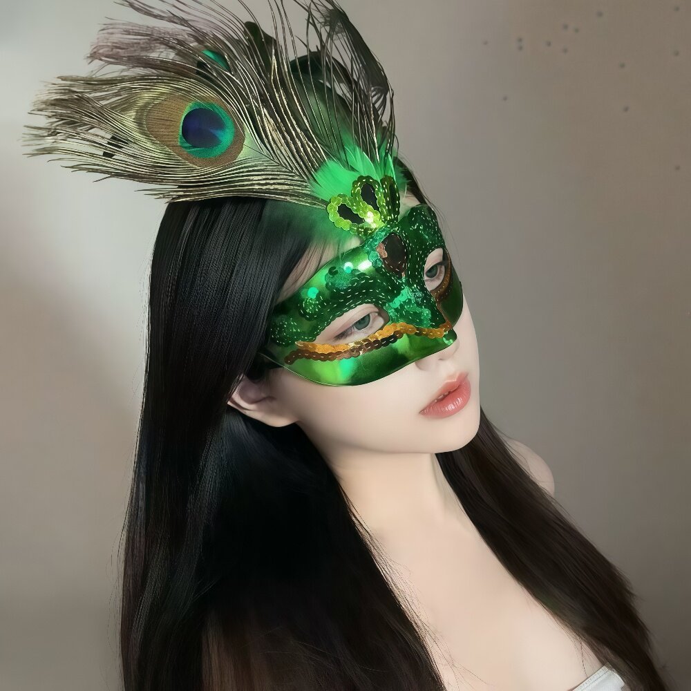 孔雀面具圣诞万圣节化妆
