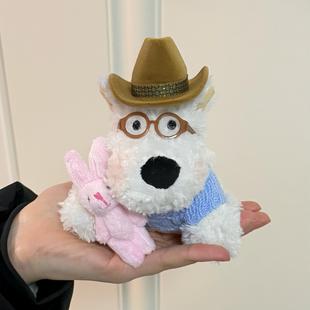 西高地小狗戒指盒表白求婚送女友惊喜礼物创意毛绒玩偶帽子首饰盒