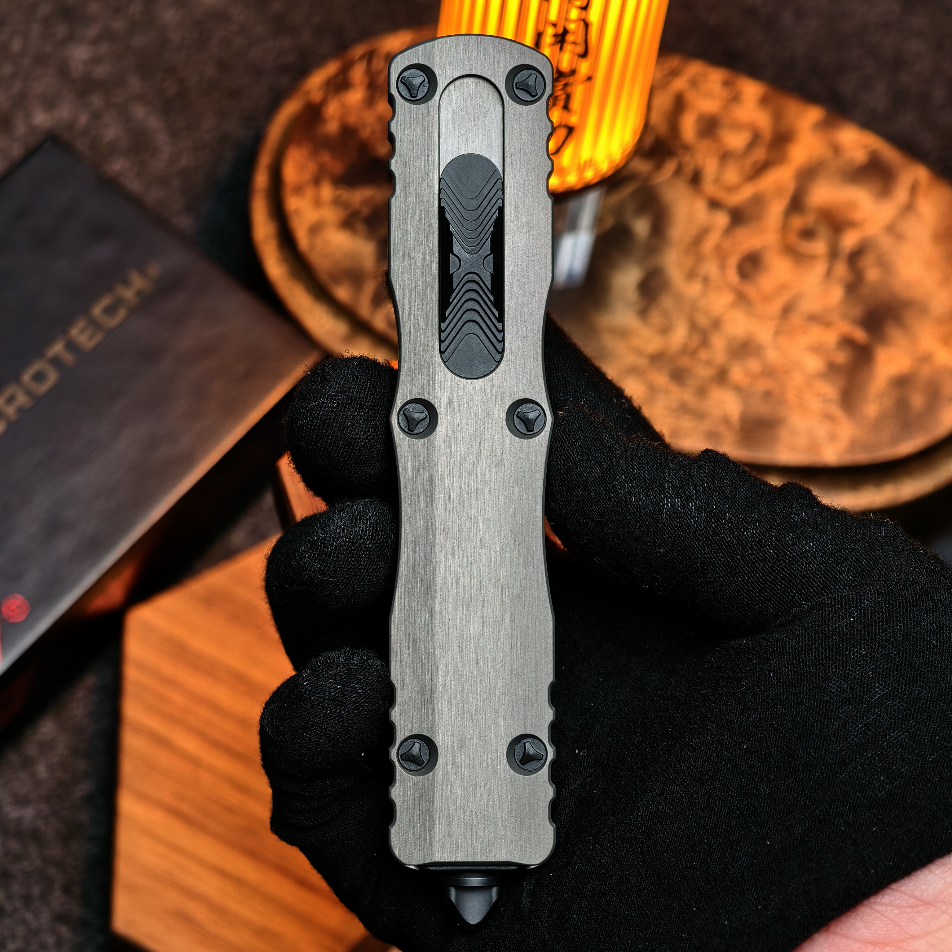 Microtech美国微技术爪标狄拉克三角洲227-1NC大号铝手柄配件黑双