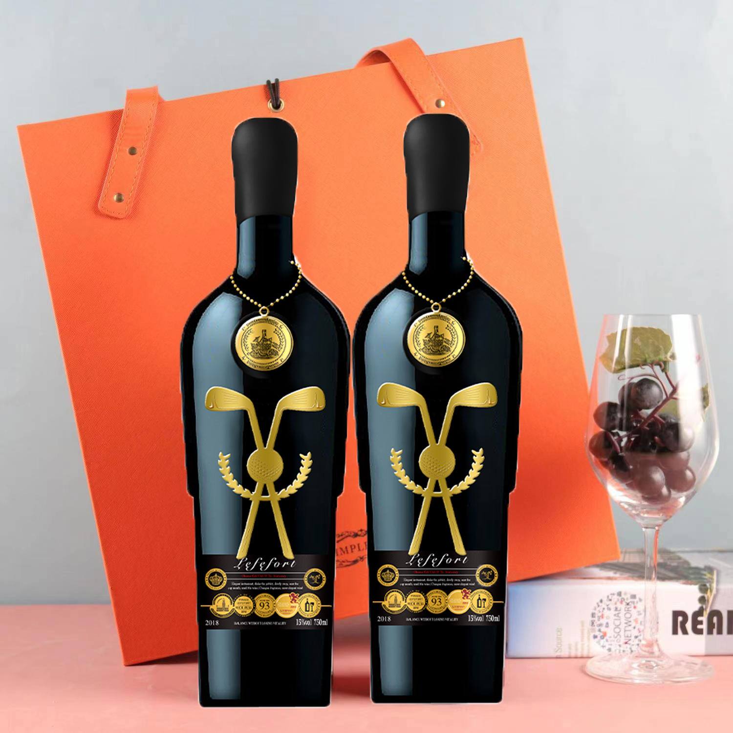 法国进口红酒高尔夫贵族俱乐部干红葡萄酒中秋节日送礼聚会红酒