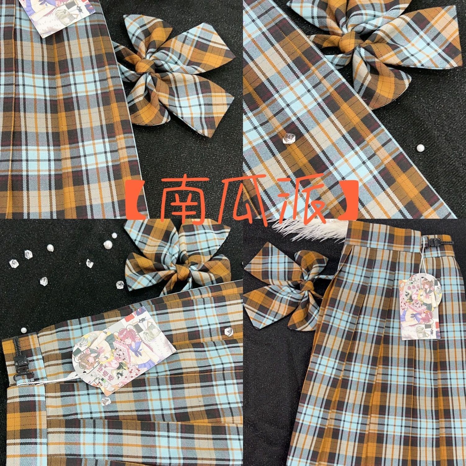 胖薯大码正版原创jk短裙百褶裙制服格裙南瓜派热带鱼学生女学院风