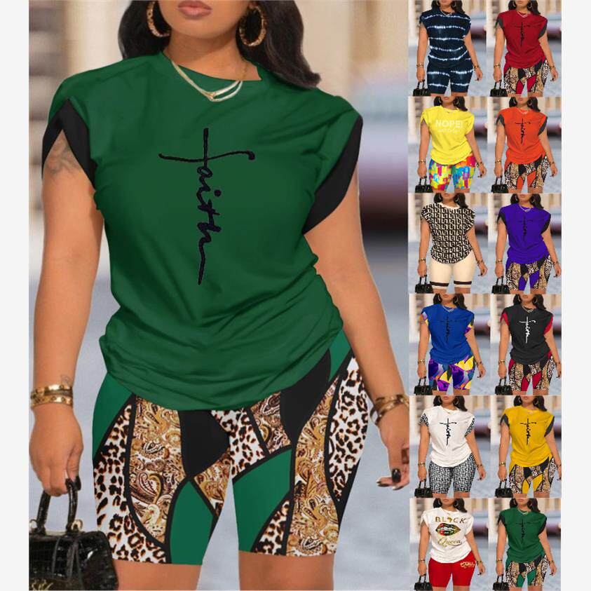 2023 Fashion Print Set Two Piece Set for Women