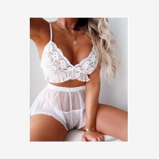Silk pajamas sets lace bra shorts sleepwear sexy top shorts