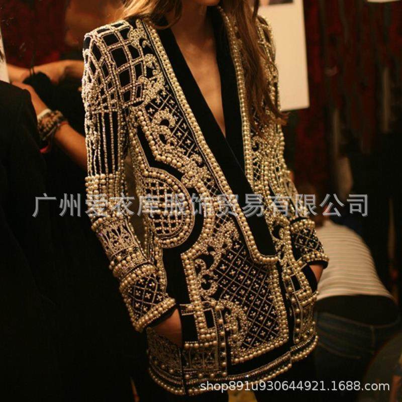 2021跨境欧美v领长袖西服