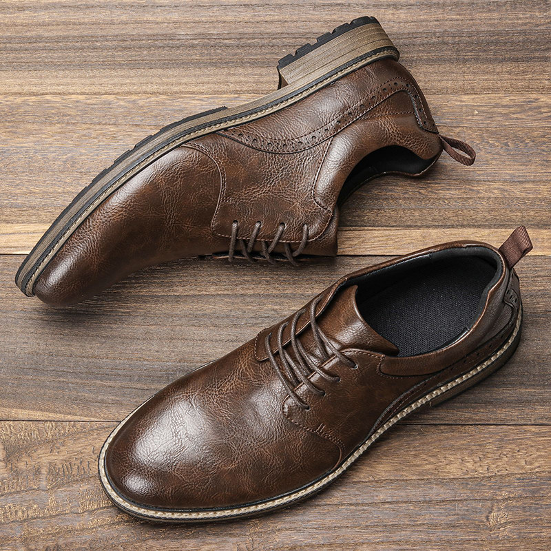 45 46 Casual Shoes Men Fashion Comfortable PU Leather Shoes