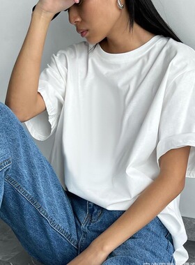 2024 Short sleeved women's loose cotton T-shirt top