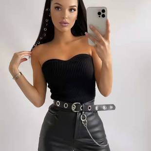 wearing one word 2022 top sexy tube vest babes