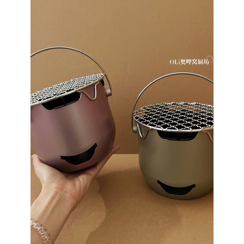 迷你小碳炉户外便携式家用烧烤不锈钢围炉煮茶橄榄酒精韩式烤肉炉