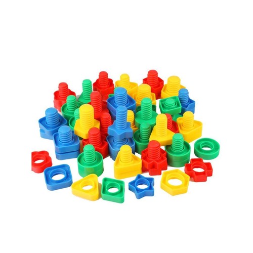 儿童宝宝diy拧螺丝玩具形状配对积木拼装益智早教蒙氏螺母组合