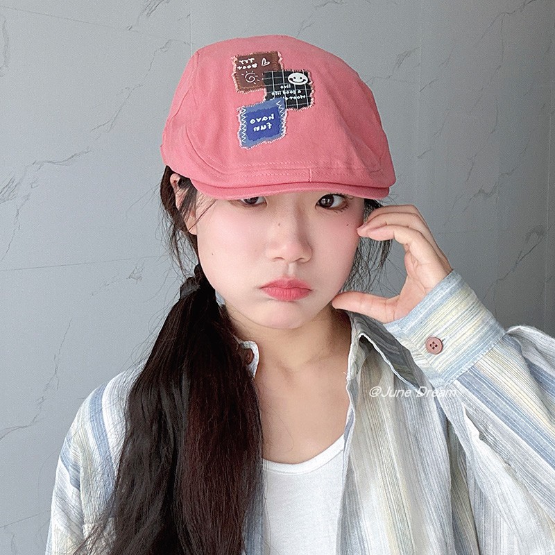 韩系y2k辣妹前进帽反戴贝雷帽