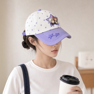 韩系星星撞色显脸小遮阳棒球帽