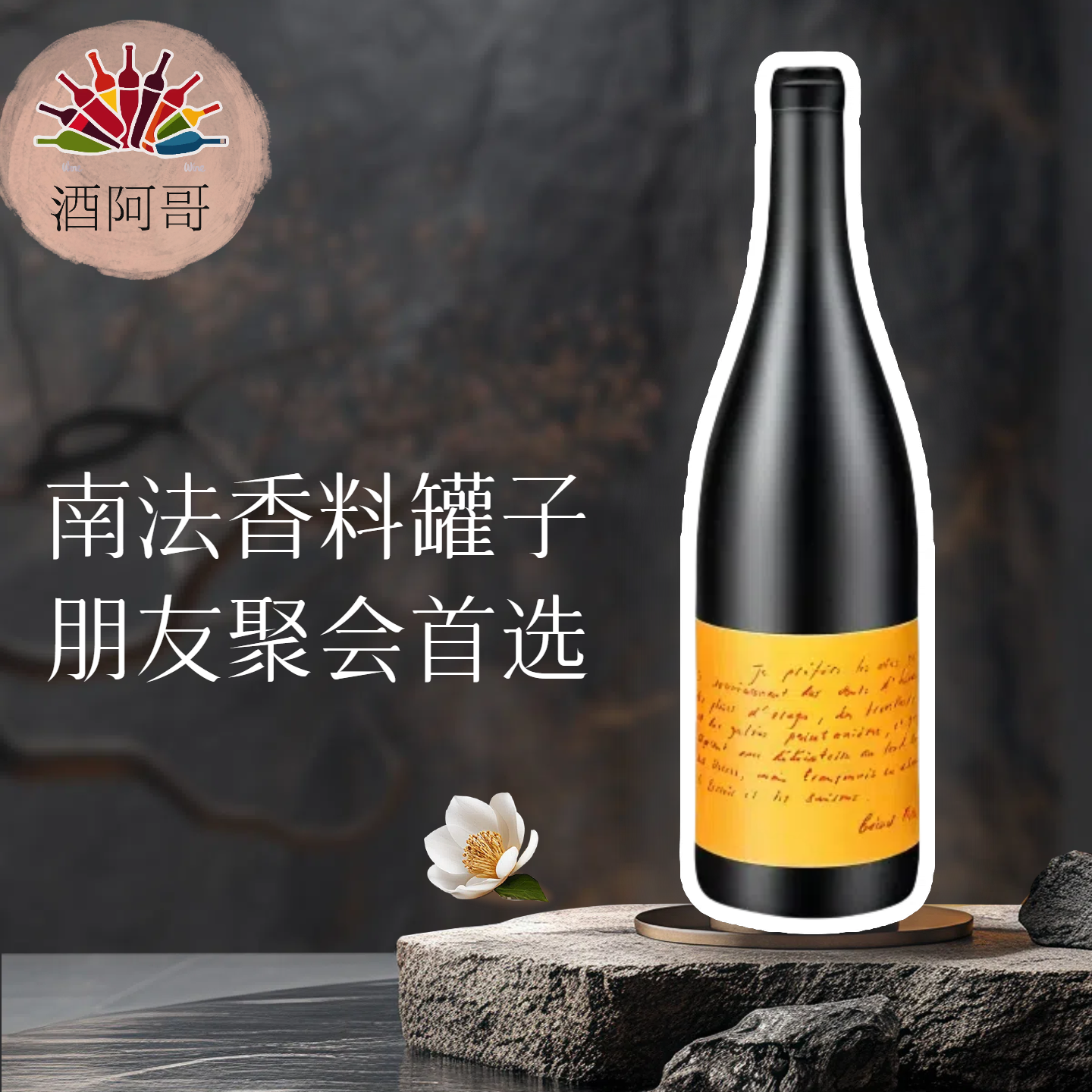 法国南部自然酒 【香榭丽舍诗人的朋友】南岸限量红酒干红葡萄酒