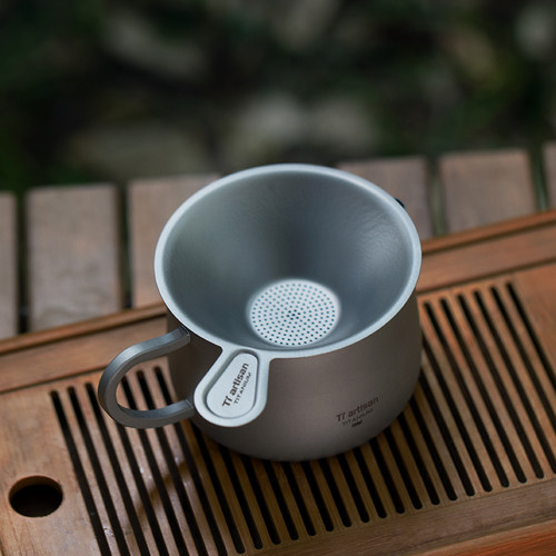 Tiartisan户外纯钛公道杯+茶滤