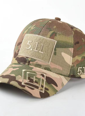 迷彩棒球帽男跨境魔术贴511刺绣户外运动防晒遮阳女军迷作训帽子