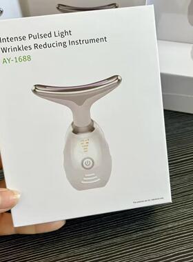 老婆直叫好！出口颈纹法令纹神器脸部按摩器提拉红蓝光面部美容仪