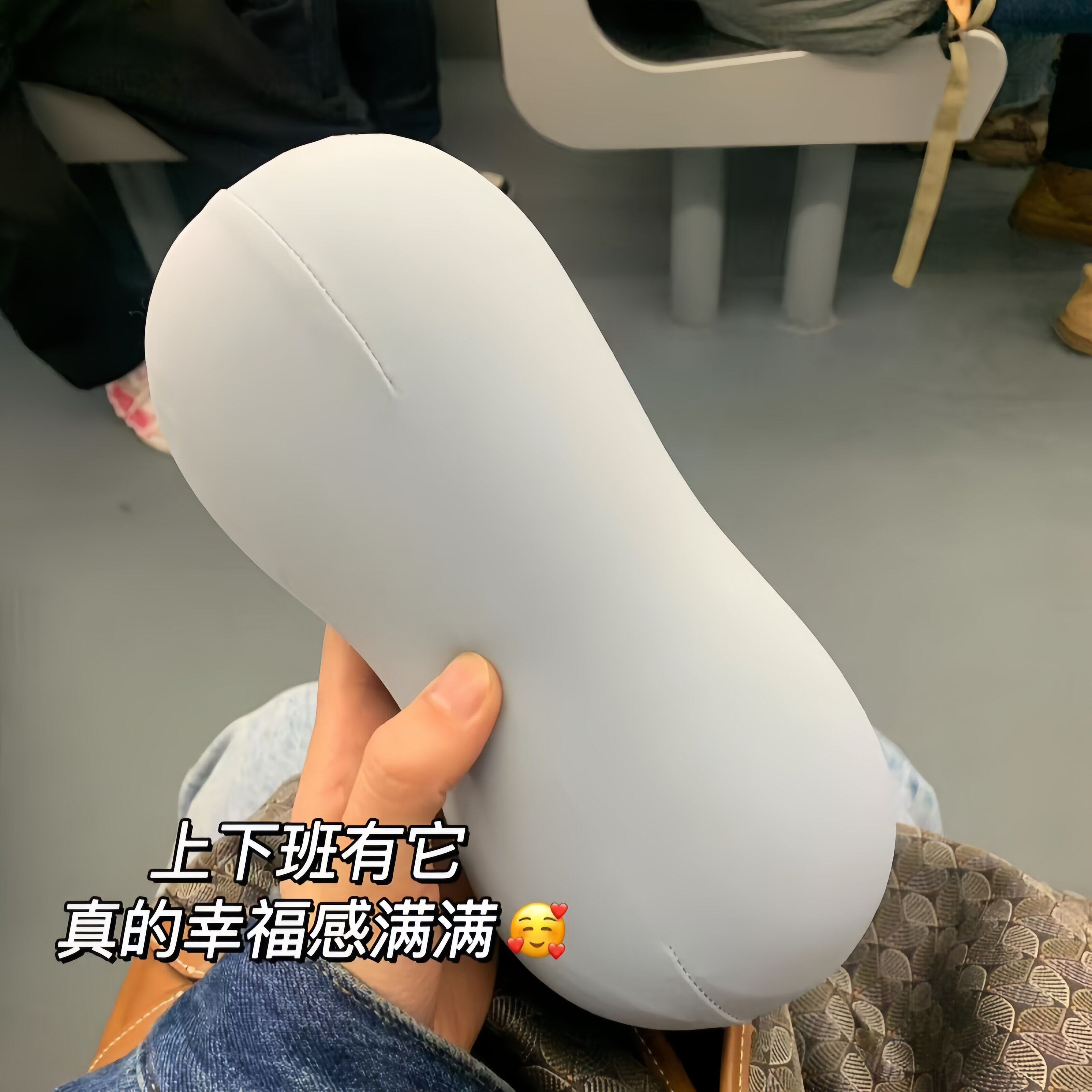 便携迷你小豆枕学生午睡枕图书馆午休神器U型枕飞高铁记忆棉护颈