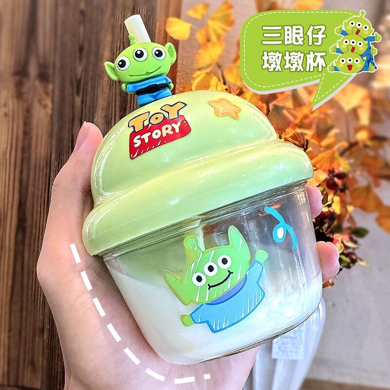 迷你吨吨杯可爱ins便携玻璃水杯高颜值墩墩杯带吸管儿童女生家用