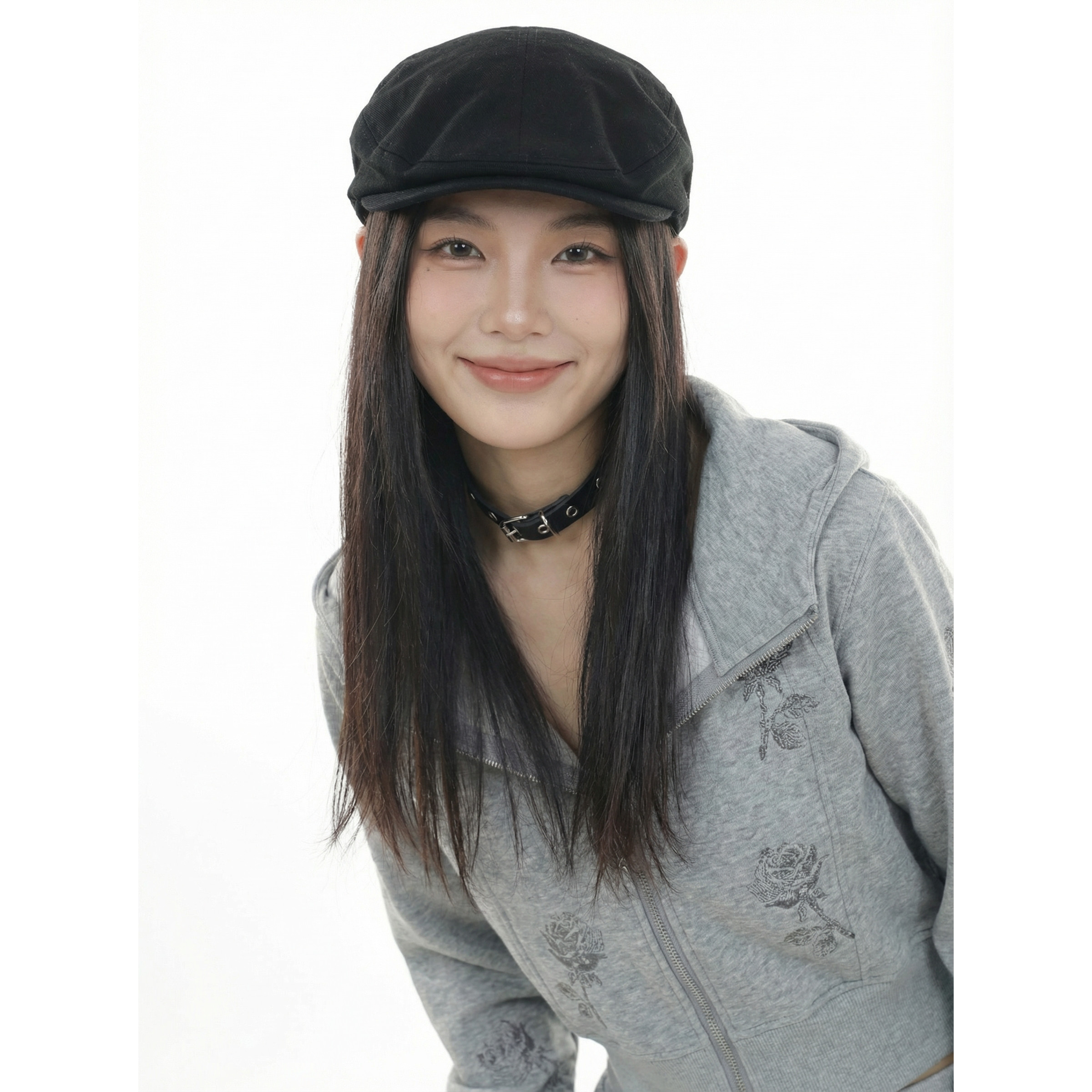 BW 重磅玫瑰涂鸦印花加厚加绒连帽休闲卫衣套装两件套灰色女,女装/女士精品,时尚套装,淘宝优惠券,粉丝福利购,淘宝优惠卷