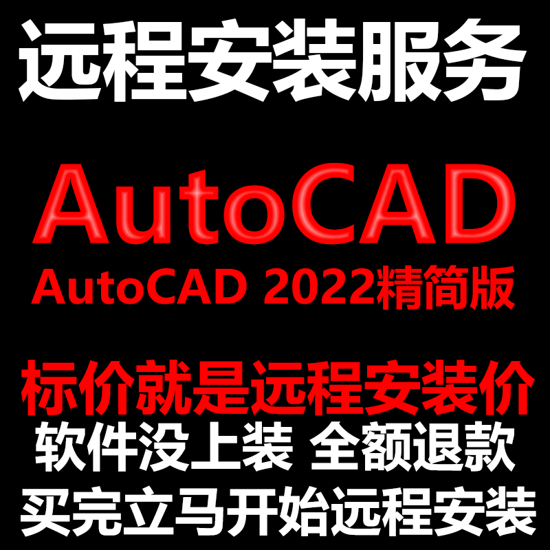 AutoCAD精简版2022CAD软件远程安装帮下载/安装/激活 商务/设计服务 2D/3D绘图 原图主图