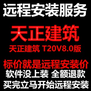 天正建筑软件T20V8.0软件远程安装/帮下载软件/帮安装/帮激活软件
