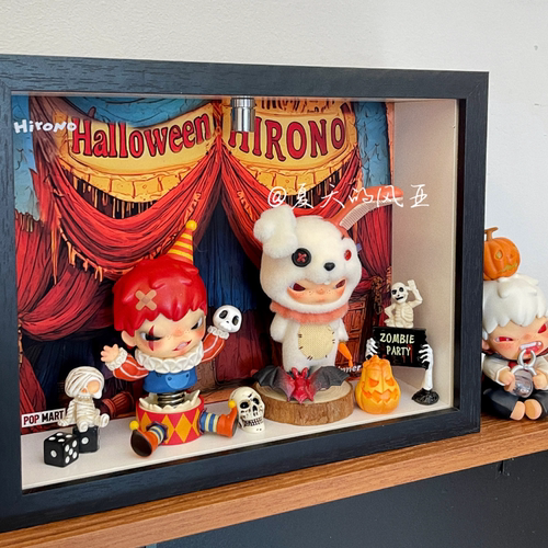小野诡乐园恶兔中空立体造景挂墙定制盲盒手办diy展示柜礼物