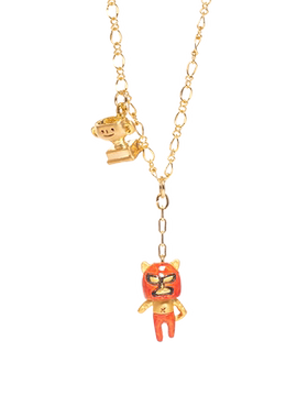 Palnartpoc摔跤猫个性项链