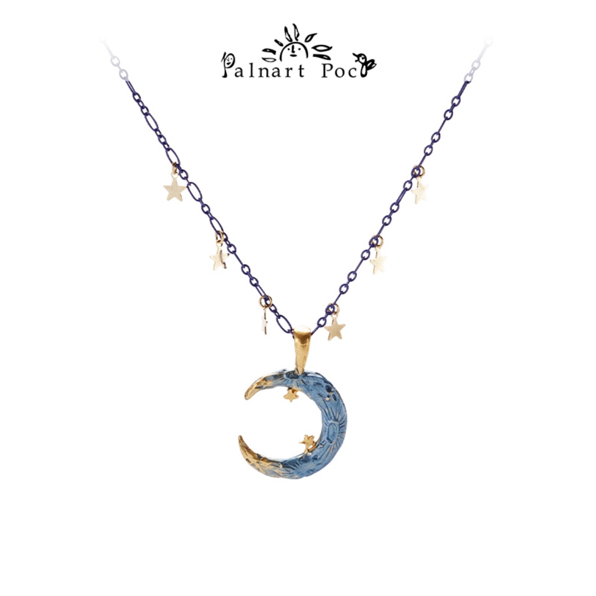 Palnartpoc日本手作蓝月项链