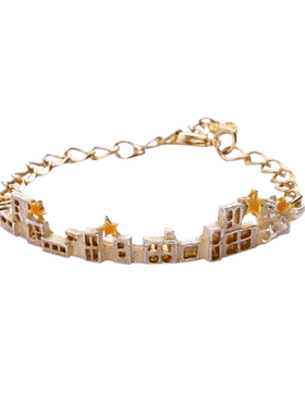 Palnart poc城市房子多摩市猫头鹰星星独特白色轻奢小众精致手镯