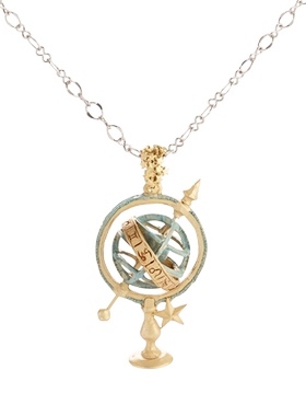 Palnartpoc可转的浑天仪项链