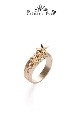 Palnartpoc月亮陨石原创戒指