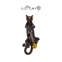 Palnart poc黑色猫咪铃铛根附SUU设计感小众和服腰封腰带带留饰品