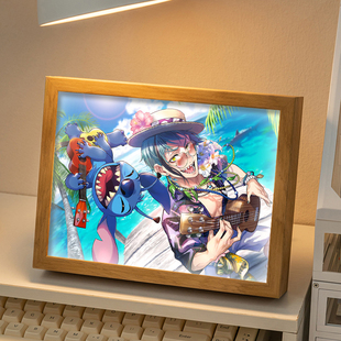 迪士尼扭曲仙境周边镜子灯光画Floyd手办音响小夜灯创意礼物摆件