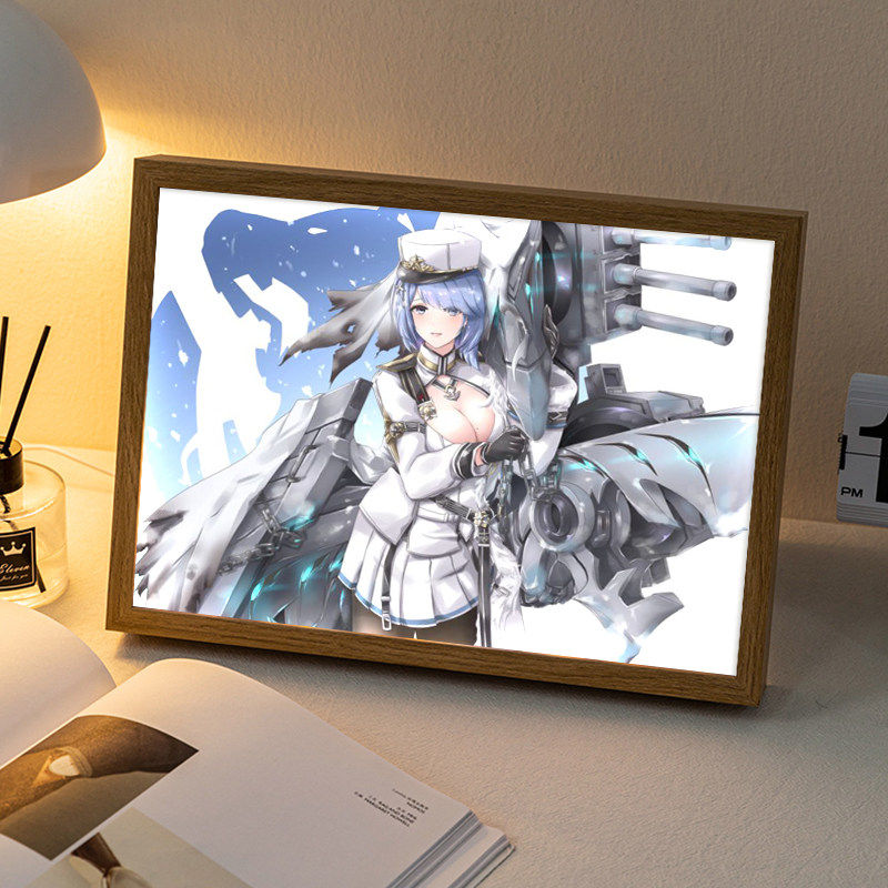 碧蓝航线恰巴耶夫周边镜子灯光画动漫发光礼物摆件蓝牙音响小夜灯