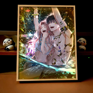 光与夜之恋灯光画二次元动漫周边手办小夜灯萧逸查理苏镜子相框