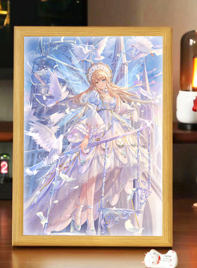 闪耀暖暖莉莉斯周边镜子灯光画二次元美少女音响小夜灯发光礼物画
