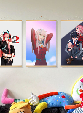 动漫DARLING in the FRANXX挂布画国家队02周边二次元卧室装饰画