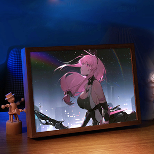 艾拉万华镜子灯光画战双帕尼什周边蓝牙音响礼物摆件二次元小夜灯