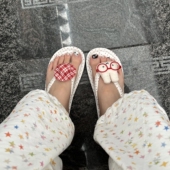 米菲兔人字拖鞋 女外穿夏夹脚坡跟增高公园沙滩海边防滑不磨脚凉鞋