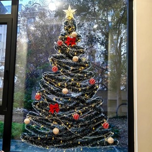 圣诞树藤条材料包diy橱窗玻璃装饰品氛围感布置拍照道具墙上装饰