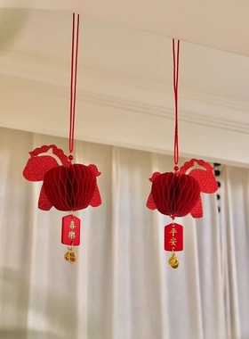 红色小马挂件装饰品新年本命年春节礼物创意吉祥物车载挂饰氛围感