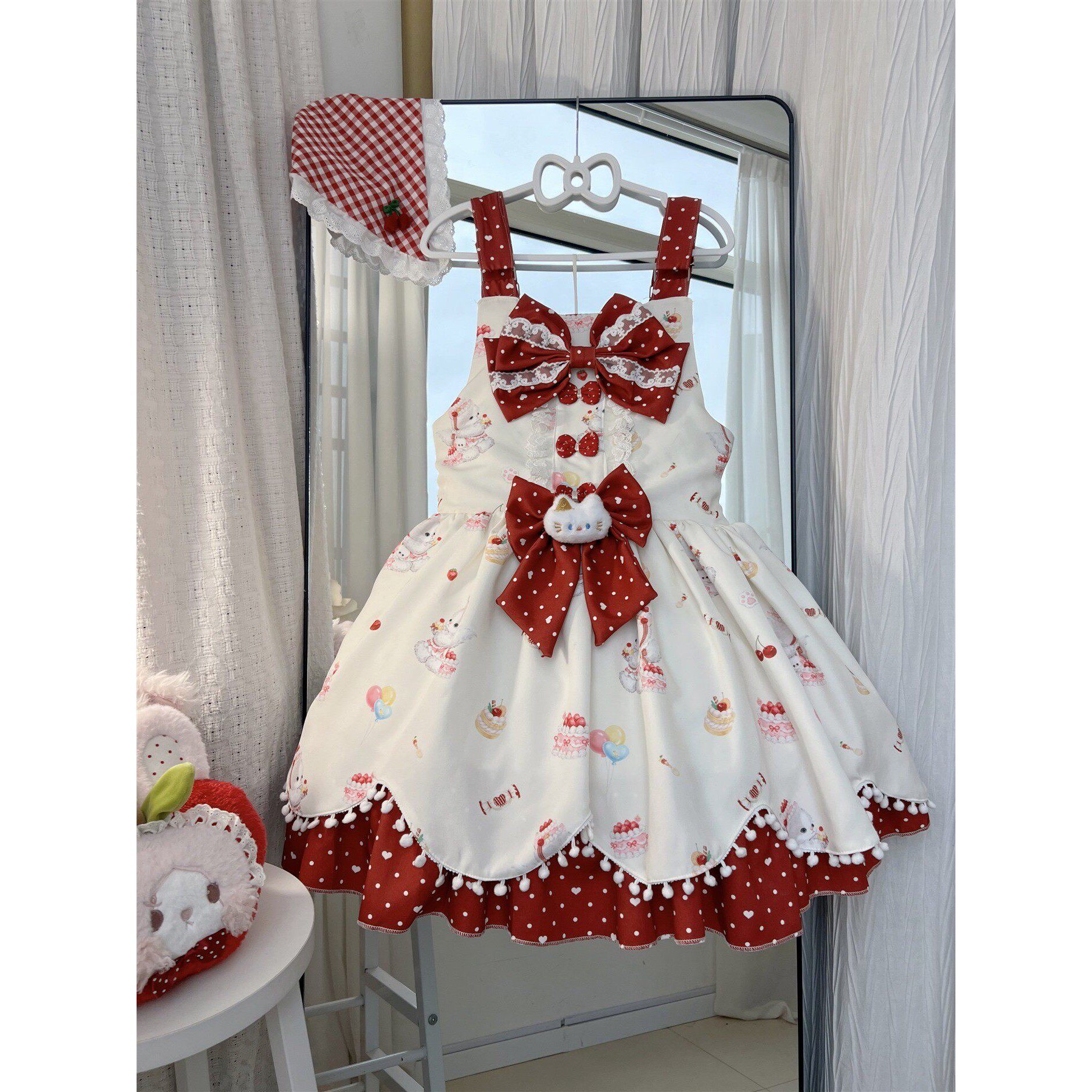 兔棋崽【喵喵奶糕】背带lolita原创可爱甜妹裙洛丽塔百搭裙