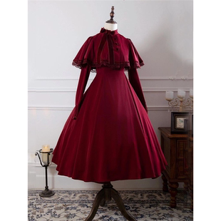 亚斯兰祝福 2025年修身七片裁cla系大裙摆斗篷连衣裙纯色收腰长裙