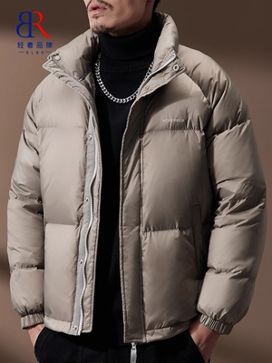 RLBR高端羽绒服男90白鸭绒冬季新款防寒保暖外套宽松加厚面包服