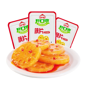 开口爽香辣卤藕片脆爽莲藕
