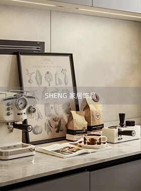 样板房厨房摆件咖啡主题软装饰品