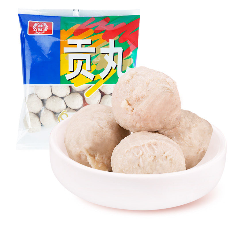 桂冠贡丸340g台湾速冻关东煮火锅食材麻辣烫烧烤猪肉丸子豆捞