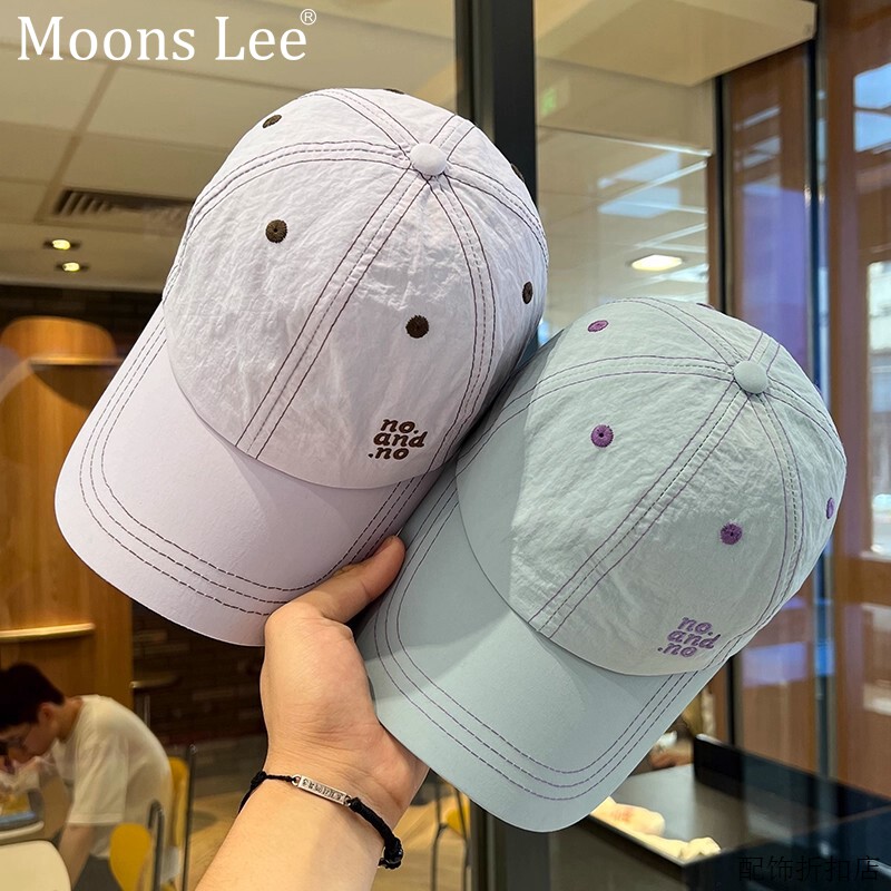 春夏明线简约刺绣速干棒球帽男女